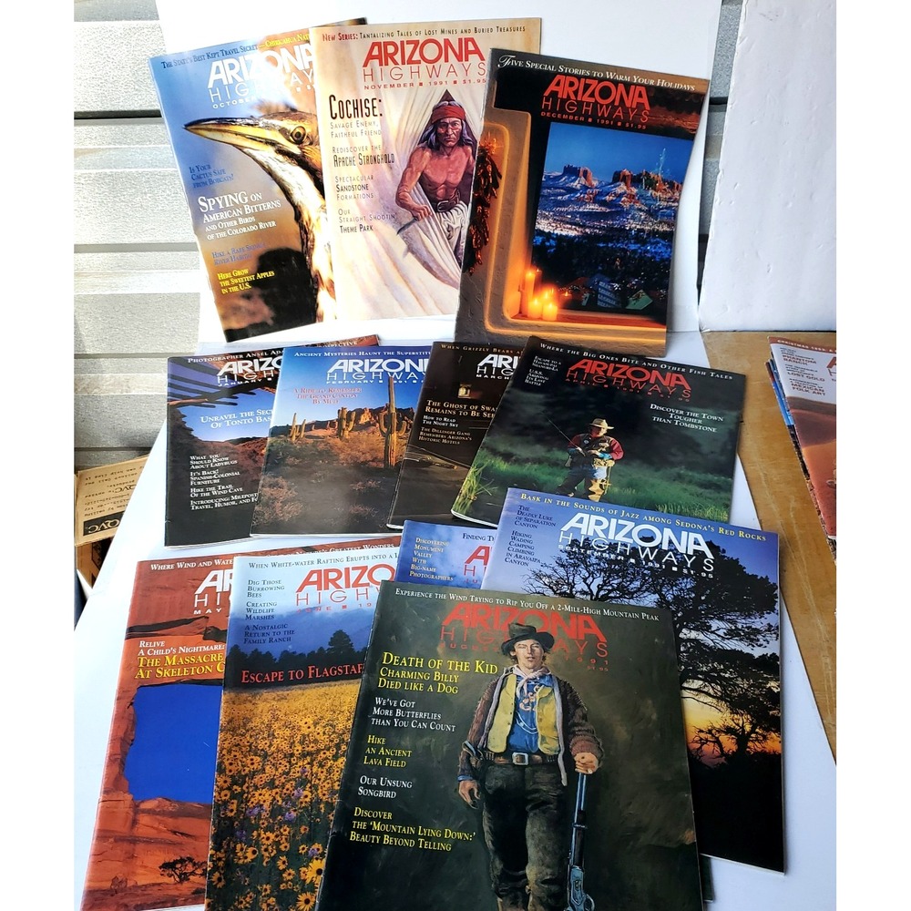 Lot 12 Arizona Highways Magazine 1991 complete Vintage Southwest Photography VG